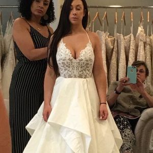 Hailey Paige blush 1804 Zuri gown